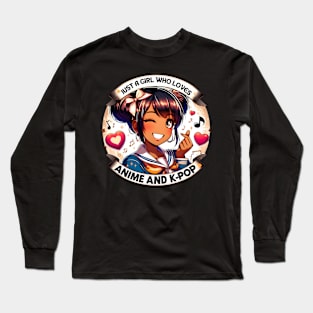 Afro Anime K-Pop Love - African American Fan Long Sleeve T-Shirt